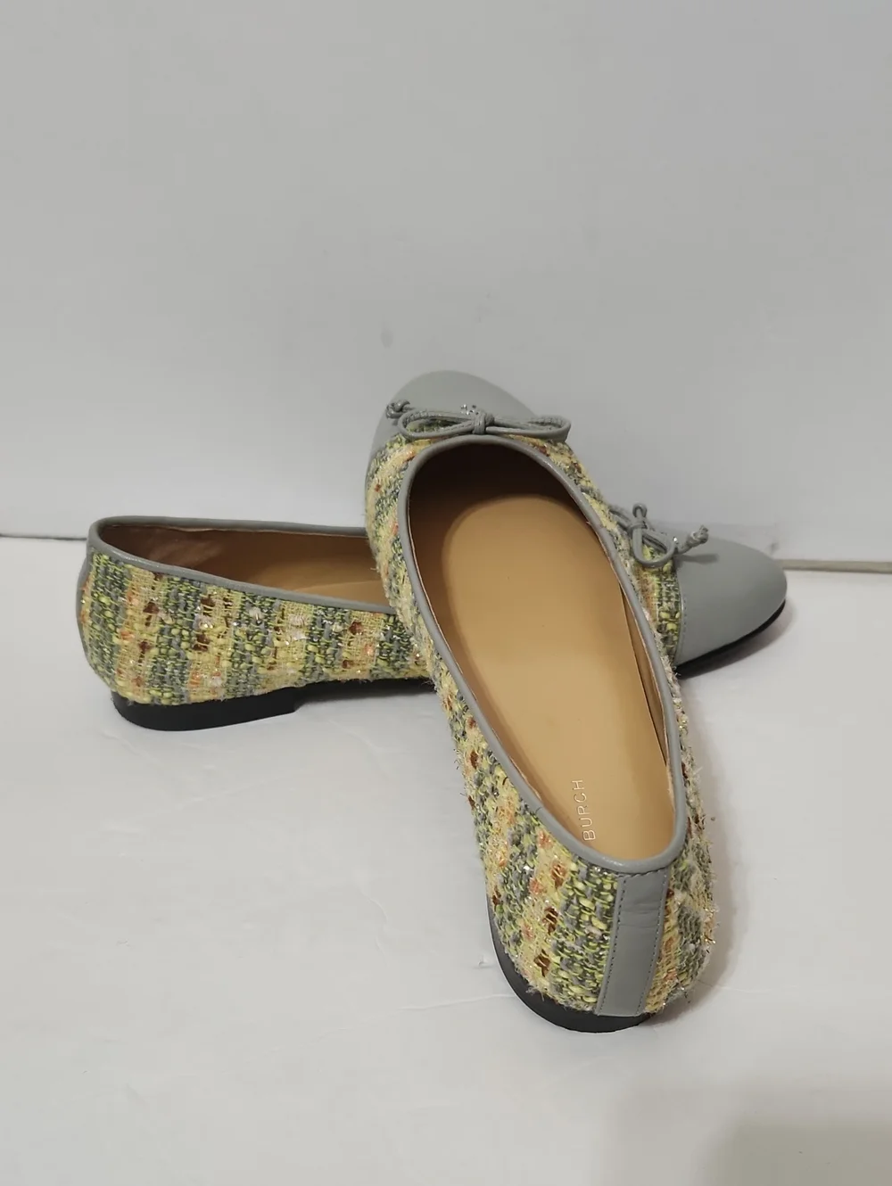 NWOB Tory Burch Leather Tweed Ballet Flats. Size 7.5